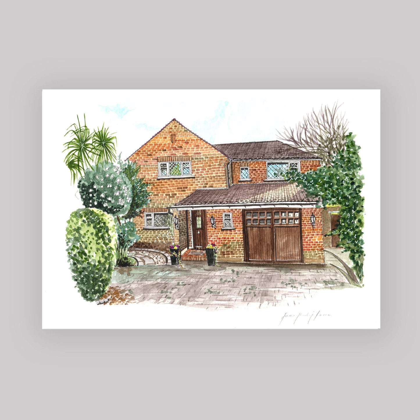 House Commission. Personalised House Portraits. Watercolour Original Art Work. Bespoke Art Pieces. Custom Art Work